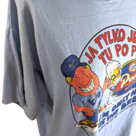 Vintage Point Beer, "I'm just here for the beer" Stevens Point, WI Blue - Large? - Picture 2 of 13